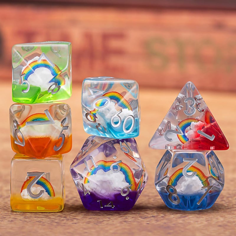 weyano Resin D&D Dice Set, Animal Polyhedral Dice for Dungeons and Dragons, RPG, MTG DND 7-DIE (D4, D6, D8, D10, D12, D20, D%) - Image 4